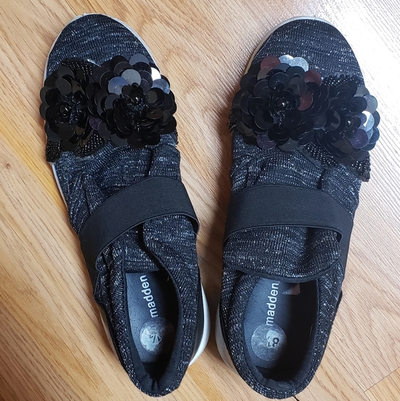 Madden Girl Shoes - Madden girl black sparkly fashion tennis shoes